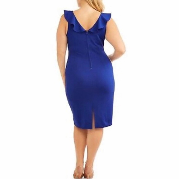 Sale! Gorgeous Blue Ruffle Midi Dress - Picture 8 of 8